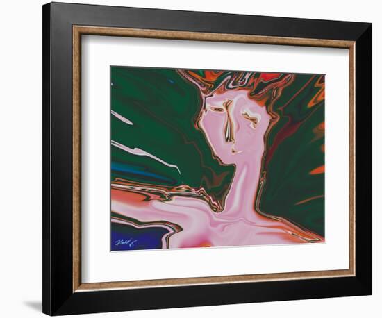 Colour Hair-Day 2-Rabi Khan-Framed Art Print