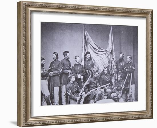 Colour Party of the 7th Illinois Infantry-null-Framed Photographic Print