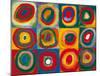 Colour Study - Squares And Concentric Circles-Wassily Kandinsky-Mounted Art Print