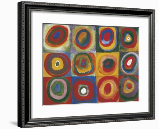 Colour Study - Squares And Concentric Circles-Wassily Kandinsky-Framed Giclee Print