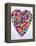 Coloured Chocolate Beans Forming Heart-null-Framed Premier Image Canvas