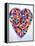 Coloured Chocolate Beans Forming Heart-null-Framed Premier Image Canvas