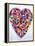 Coloured Chocolate Beans Forming Heart-null-Framed Premier Image Canvas