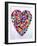 Coloured Chocolate Beans Forming Heart-null-Framed Photographic Print