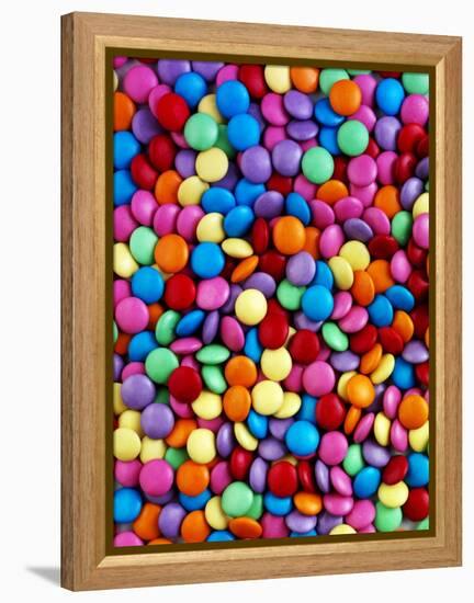 Coloured Chocolate Beans-null-Framed Premier Image Canvas