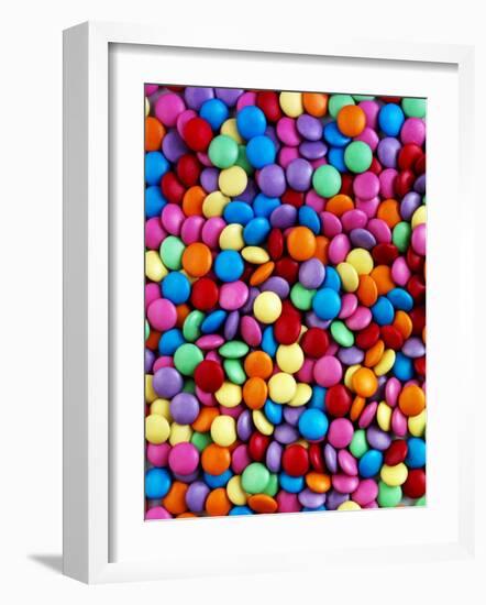 Coloured Chocolate Beans-null-Framed Photographic Print