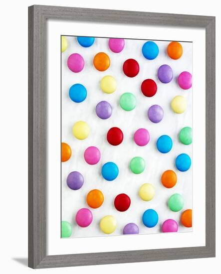 Coloured Chocolate Beans-null-Framed Photographic Print