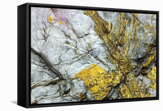 Coloured Coastal Rock-Dr. Keith Wheeler-Framed Premier Image Canvas