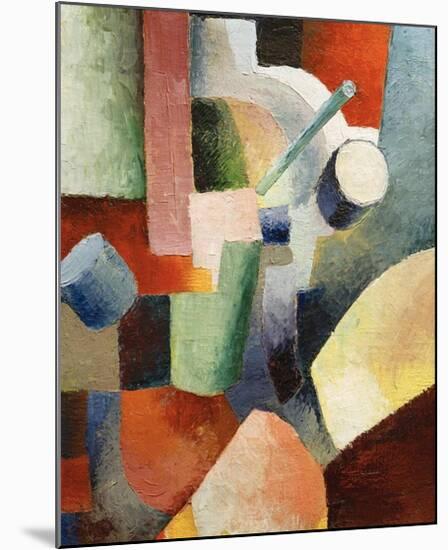 Coloured Composition of Forms-Auguste Macke-Mounted Giclee Print