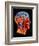 Coloured MRI Scan of the Human Head (side View)-PASIEKA-Framed Premium Photographic Print