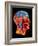 Coloured MRI Scan of the Human Head (side View)-PASIEKA-Framed Photographic Print