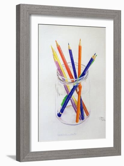 Coloured Pencils in a Jar, 1980-Alan Byrne-Framed Giclee Print