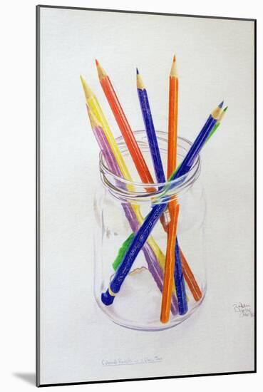 Coloured Pencils in a Jar, 1980-Alan Byrne-Mounted Giclee Print