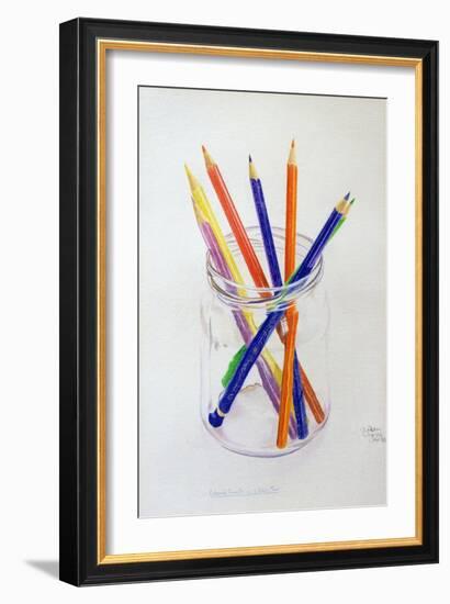 Coloured Pencils in a Jar, 1980-Alan Byrne-Framed Giclee Print