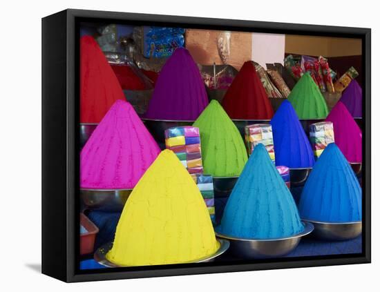 Coloured Powders for Sale, Devaraja Market, Mysore, Karnataka, India, Asia-Tuul-Framed Premier Image Canvas