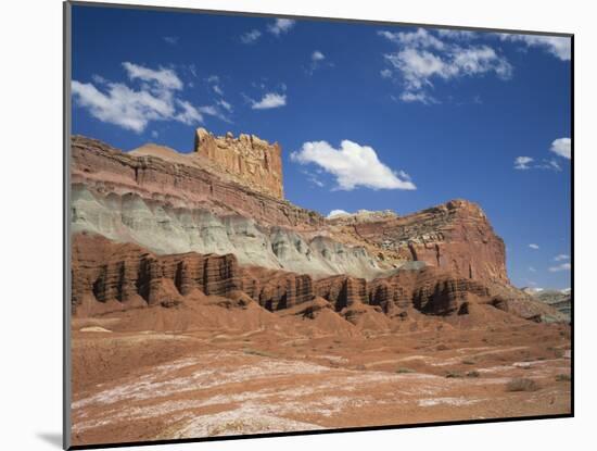 Coloured Rock Formations and Cliffs in the Capital Reef National Park in Utah, USA-Rainford Roy-Mounted Photographic Print