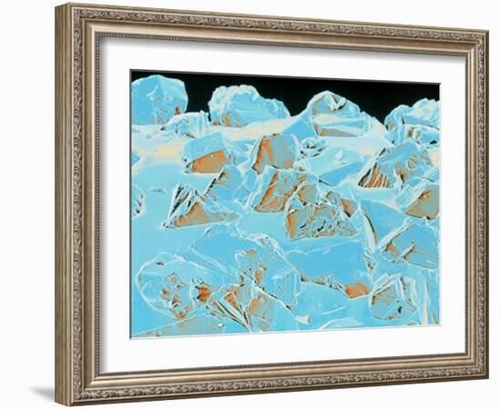 Coloured SEM of a Diamond-coated Dental Grinder-Volker Steger-Framed Photographic Print