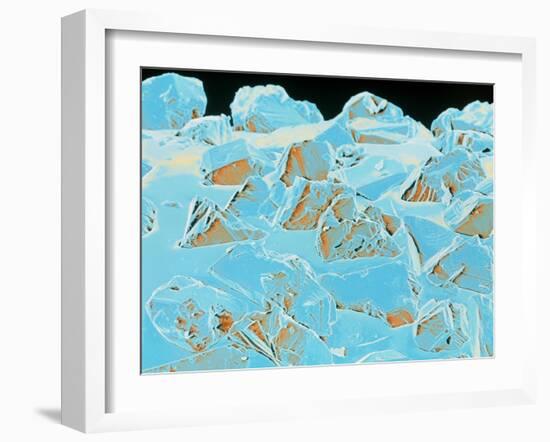 Coloured SEM of a Diamond-coated Dental Grinder-Volker Steger-Framed Photographic Print