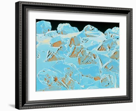 Coloured SEM of a Diamond-coated Dental Grinder-Volker Steger-Framed Photographic Print