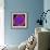 Coloured TEM of a Rubella (German Measles) Virus-PASIEKA-Framed Premium Photographic Print displayed on a wall