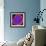 Coloured TEM of a Rubella (German Measles) Virus-PASIEKA-Framed Premium Photographic Print displayed on a wall