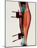 Coloured X-ray of a Fractured Tibia & Fibula-Science Photo Library-Mounted Photographic Print