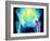 Coloured X-ray of An Artificial Hip Joint-Mehau Kulyk-Framed Photographic Print