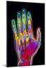 Coloured X-ray of the Healthy Hand of a Man-Mehau Kulyk-Mounted Photographic Print