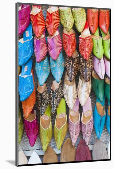 Colourful Babouche for Sale in Thesouks in the Old Medina-Matthew Williams-Ellis-Mounted Photographic Print