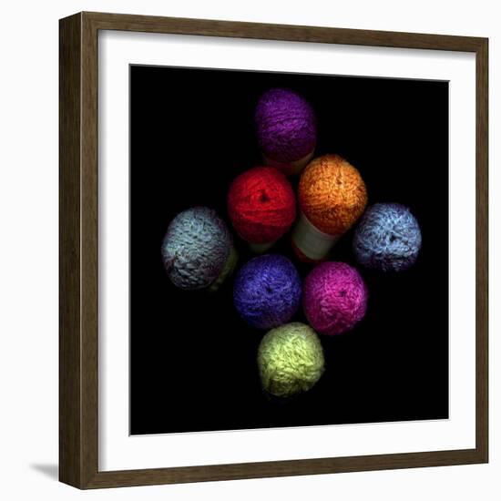 Colourful Balls Of Wool-Magda Indigo-Framed Photographic Print