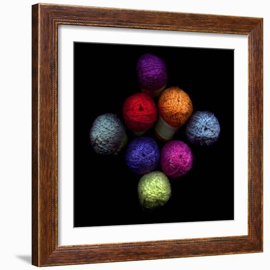 Colourful Balls Of Wool-Magda Indigo-Framed Photographic Print