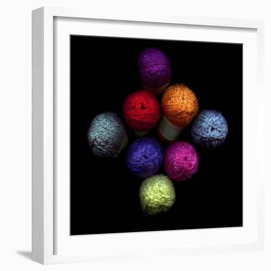 Colourful Balls Of Wool-Magda Indigo-Framed Photographic Print