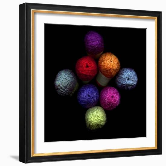 Colourful Balls Of Wool-Magda Indigo-Framed Photographic Print
