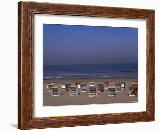 Colourful Beach Huts, Noordwijk, Katwijk, Holland-I Vanderharst-Framed Photographic Print