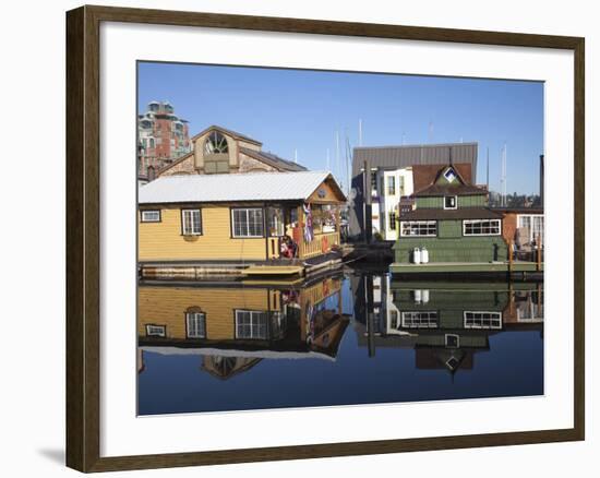 Colourful Boat Houses, Fisherman's Wharf, Victoria, Vancouver Island, British Columbia, Canada, Nor-Martin Child-Framed Photographic Print