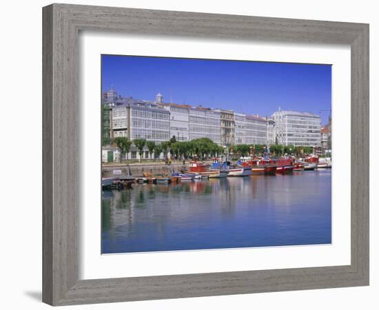 Colourful Boats in Port, La Coruna, Galicia, Spain, Europe-Gavin Hellier-Framed Photographic Print