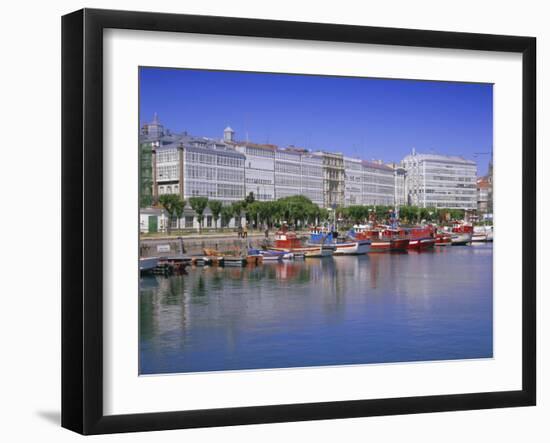 Colourful Boats in Port, La Coruna, Galicia, Spain, Europe-Gavin Hellier-Framed Photographic Print