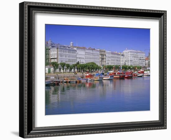 Colourful Boats in Port, La Coruna, Galicia, Spain, Europe-Gavin Hellier-Framed Photographic Print