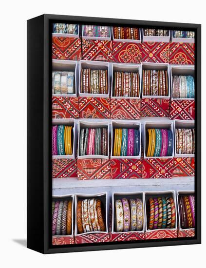 Colourful Braclets for Sale in a Shop in Jaipur, Rajasthan, India-Gavin Hellier-Framed Premier Image Canvas