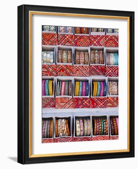 Colourful Braclets for Sale in a Shop in Jaipur, Rajasthan, India-Gavin Hellier-Framed Photographic Print