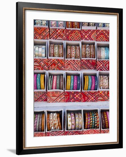 Colourful Braclets for Sale in a Shop in Jaipur, Rajasthan, India-Gavin Hellier-Framed Photographic Print