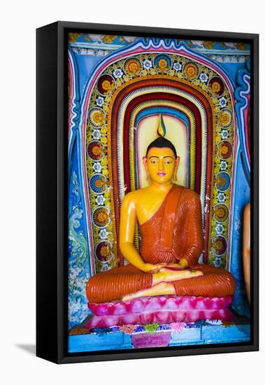 Colourful Buddha Statue at Isurumuniya Vihara-Matthew Williams-Ellis-Framed Premier Image Canvas