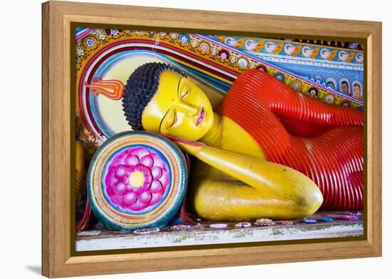 Colourful Buddha Statue at Isurumuniya Vihara-Matthew Williams-Ellis-Framed Premier Image Canvas