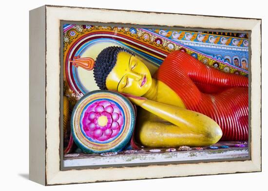 Colourful Buddha Statue at Isurumuniya Vihara-Matthew Williams-Ellis-Framed Premier Image Canvas