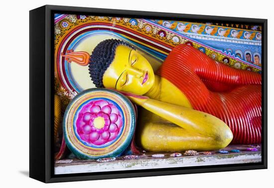 Colourful Buddha Statue at Isurumuniya Vihara-Matthew Williams-Ellis-Framed Premier Image Canvas