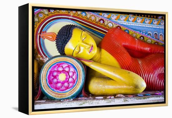 Colourful Buddha Statue at Isurumuniya Vihara-Matthew Williams-Ellis-Framed Premier Image Canvas