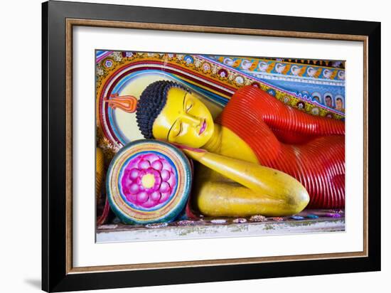 Colourful Buddha Statue at Isurumuniya Vihara-Matthew Williams-Ellis-Framed Photographic Print