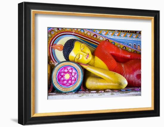 Colourful Buddha Statue at Isurumuniya Vihara-Matthew Williams-Ellis-Framed Photographic Print