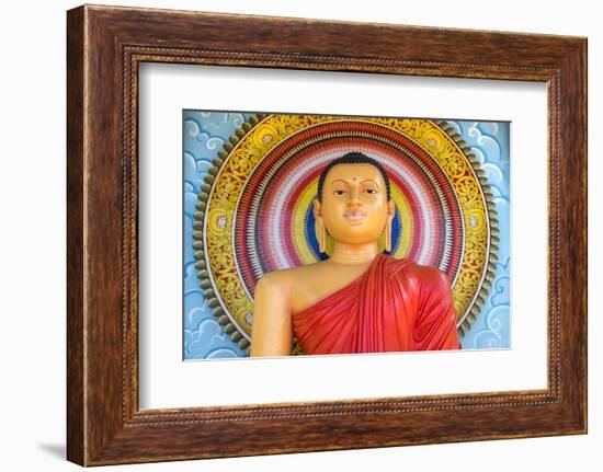 Colourful Buddha Statue, Mirrisa, South Coast, Sri Lanka-Peter Adams-Framed Photographic Print