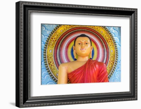 Colourful Buddha Statue, Mirrisa, South Coast, Sri Lanka-Peter Adams-Framed Photographic Print